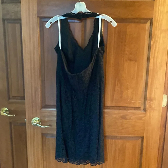 David Bridal black lace halter dress. Worn once - Picture 4 of 4